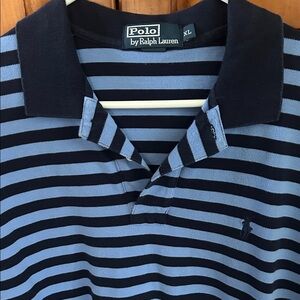 Polo by Ralph Lauren Men’s Navy & Light Blue Striped Polo